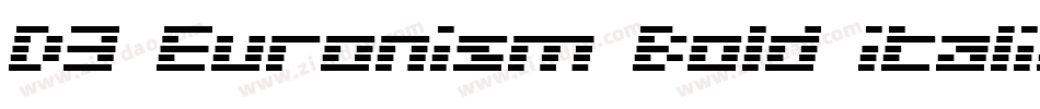 D3 Euronism Bold italic字体转换